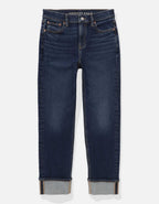 AE Stretch Super High-Waisted Ankle Straight Jean