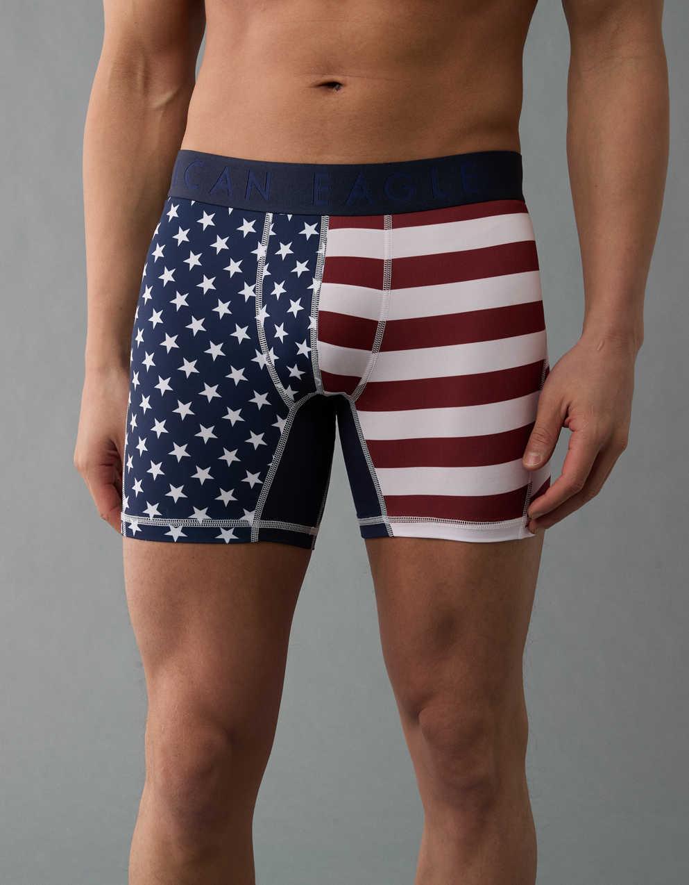 AEO Men's Stars & Stripes 6" Classic Cotton Boxer Brief