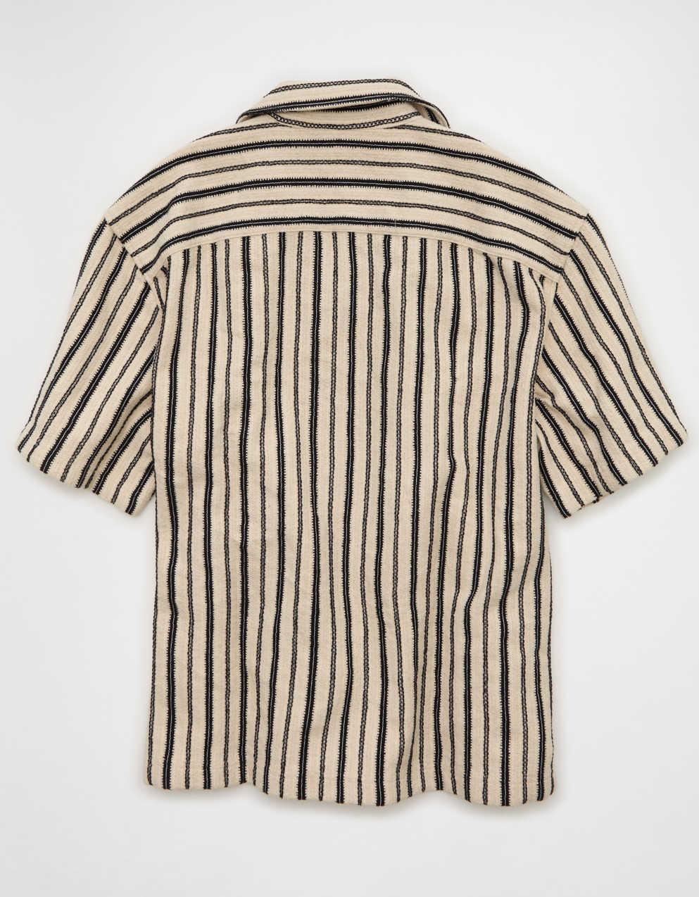 AE Relaxed Fit Camp Collar Button-Up Shirt