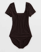 SMOOTHEZ Short Sleeve Square Neck Bodysuit