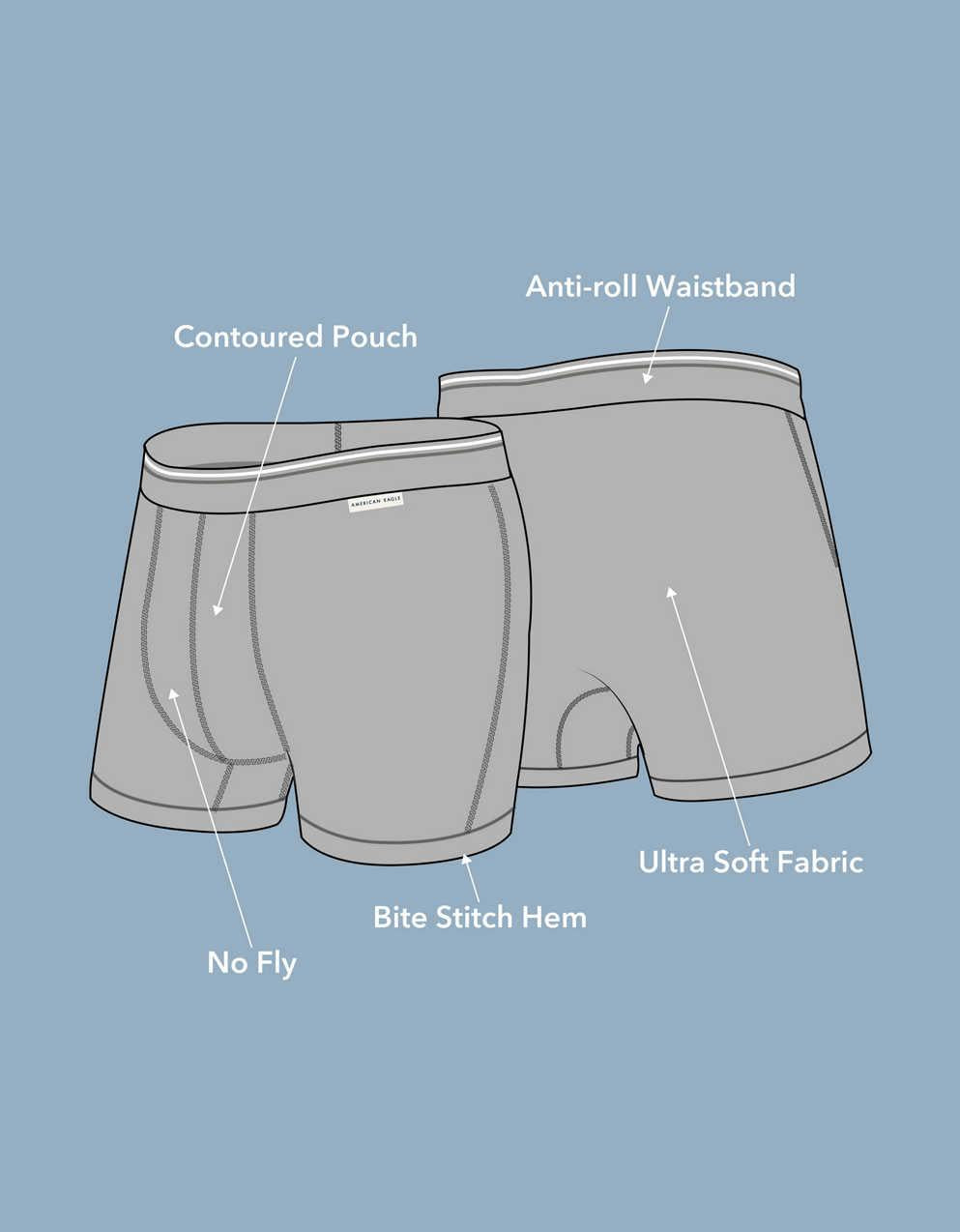AEO Men's Hot Dogs 4.5" Ultra Soft Boxer Brief