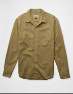 AE Standard Fit Linen-Blend Button-Up Shirt