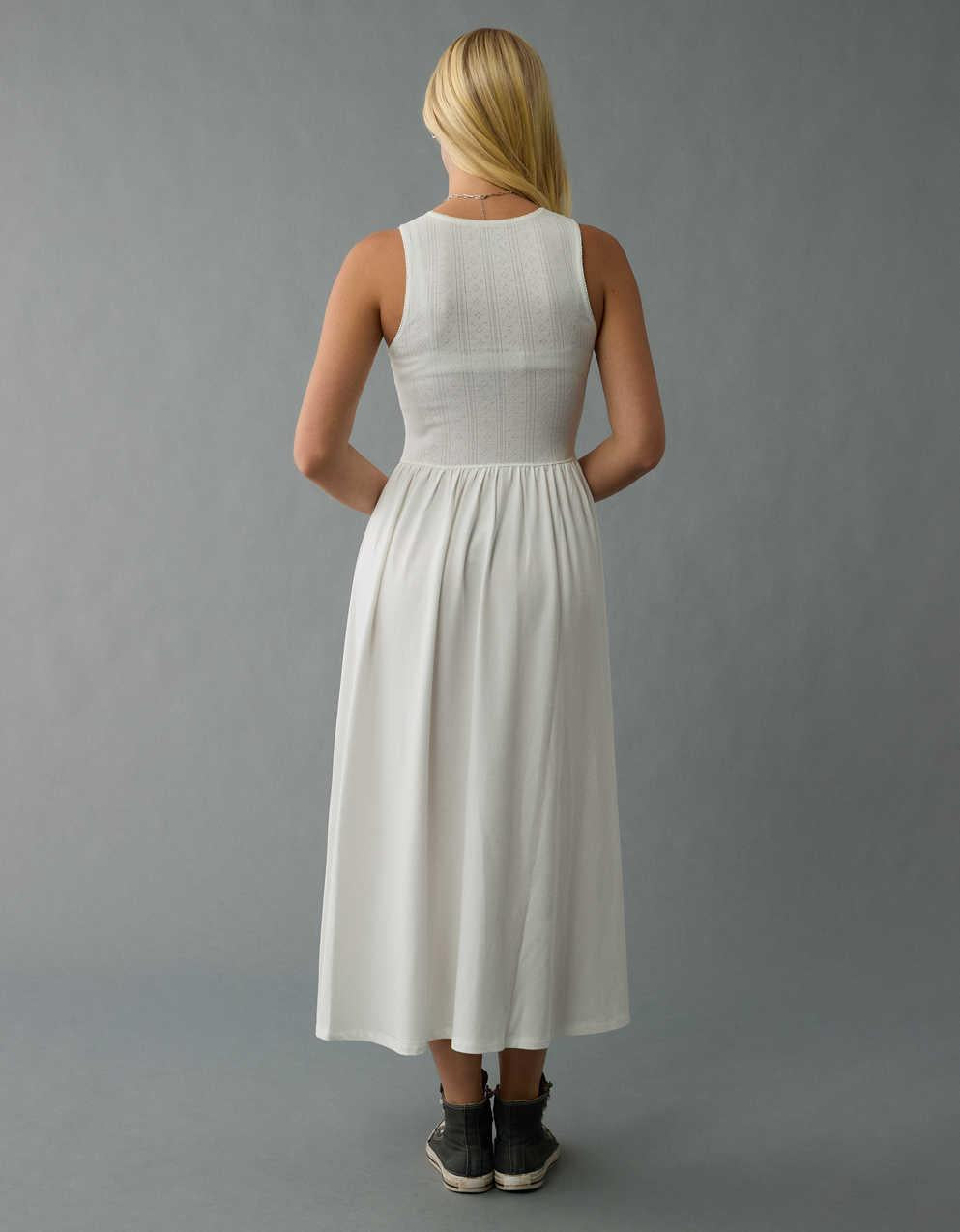 AE Pointelle Knit Midi Dress