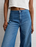 AE Dreamy Drapey Stretch Super High-Waisted Baggy Wide-Leg Jean