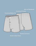 AEO Men's Poplin Classic Pocket Boxer Short
