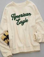 AE Logo Graphic Relaxed Crew Neck Sweatshirt