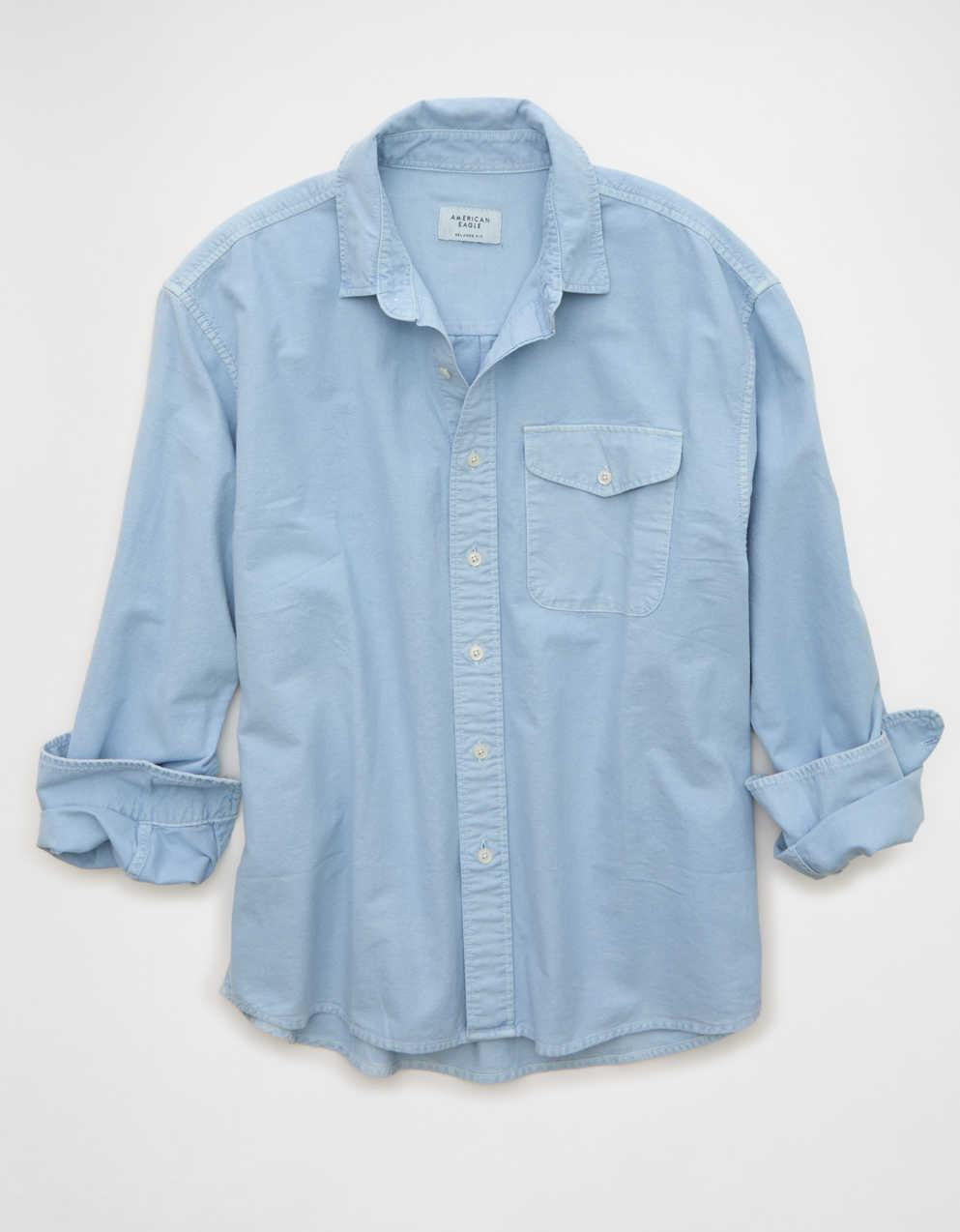 AE Relaxed Oxford Button-Up Shirt