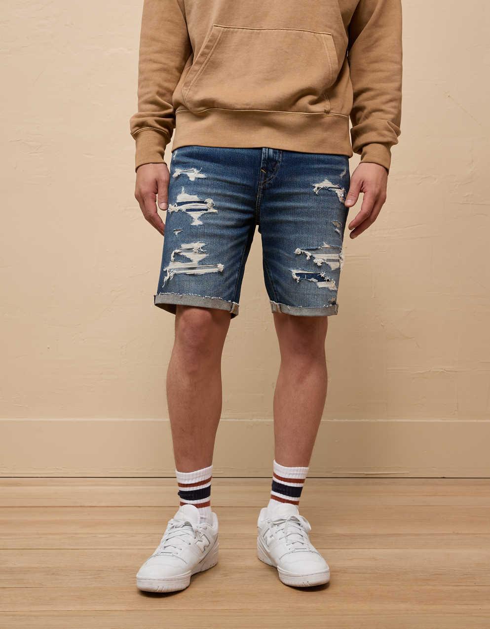 AE 9" AirFlex+ Patched Denim Short