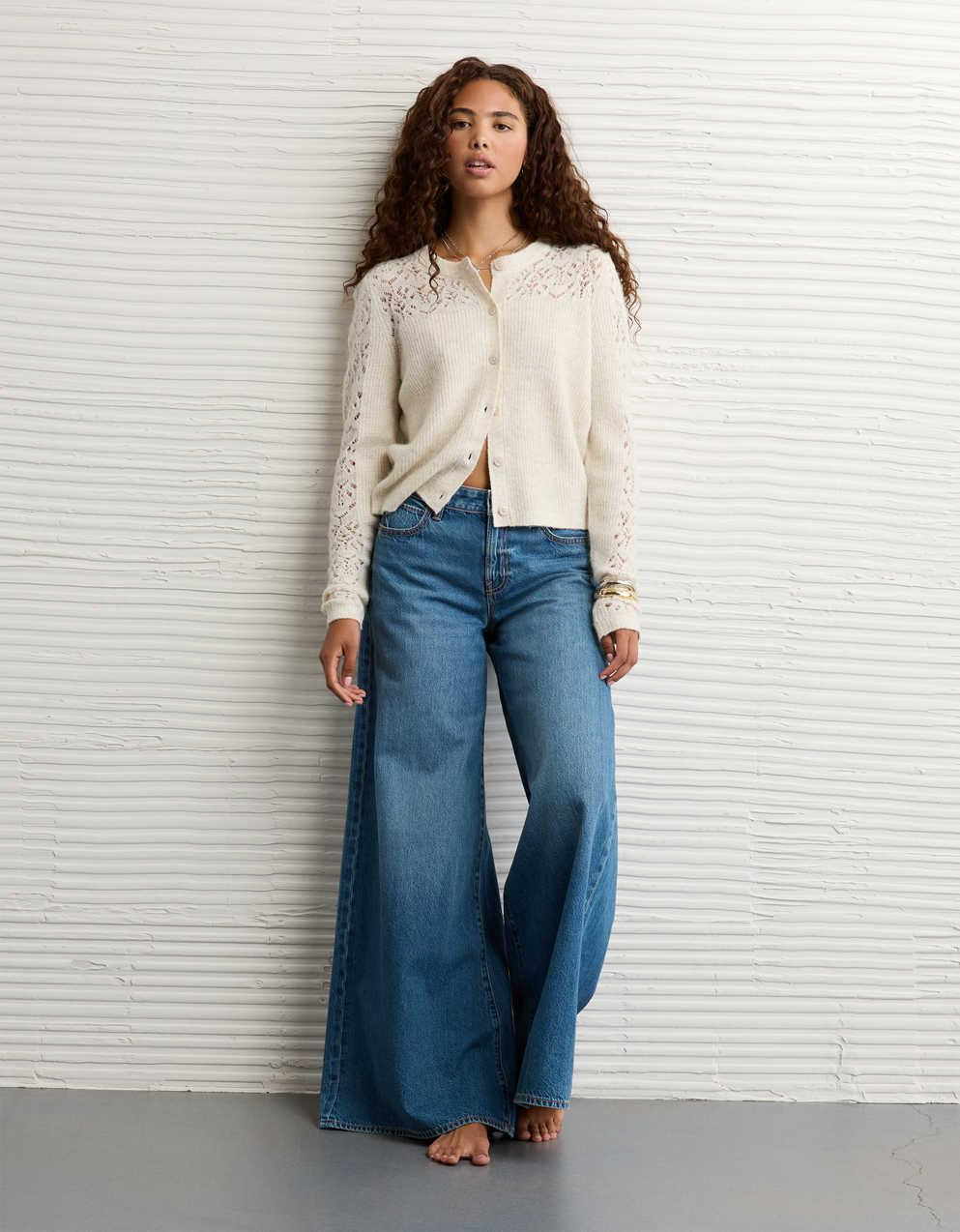 AE Knit Lace Cardigan