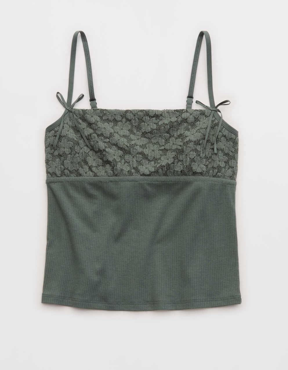 Superchill Cotton Rib Festival Lace Tank Top