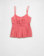 AE Sunchaser Tie-Front Smocked Cami