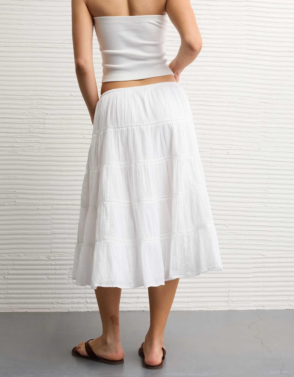 AE Tiered Midi Skirt