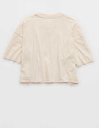 Aerie Remix Henley Cropped T-Shirt