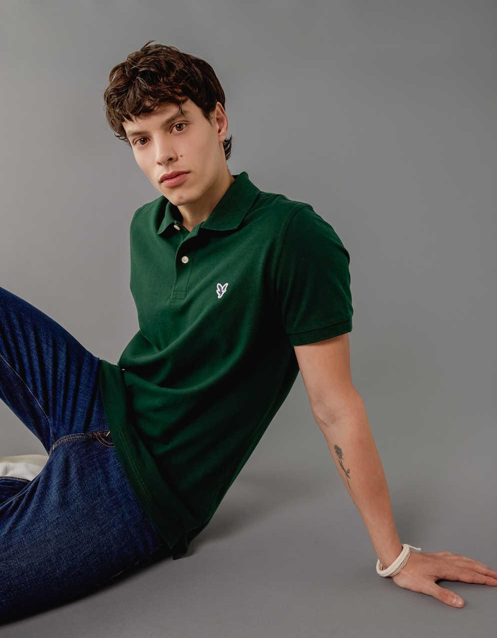AE Slim Fit Flex Pique Polo Shirt