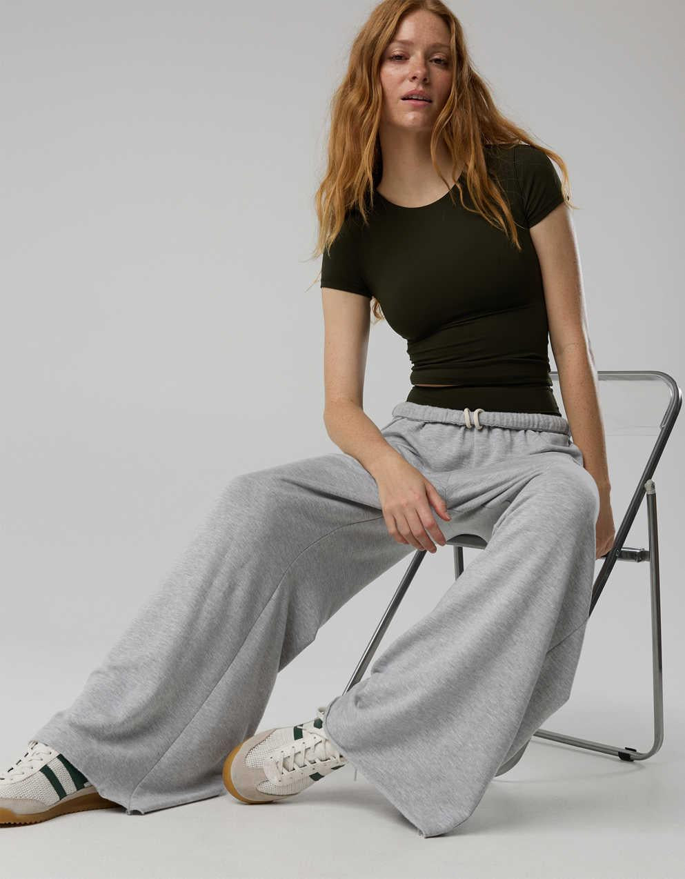 OFFLINE By Aerie OTT Fleece Super Wide Leg Pant