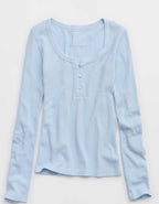 Aerie Essential Henley Layering T-Shirt