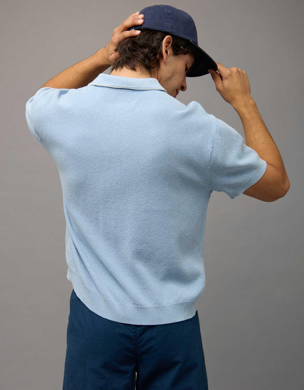 AE Garment-Washed Sweater Polo