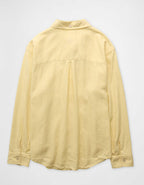 AE Oversized Linen-Blend Button-Up Shirt