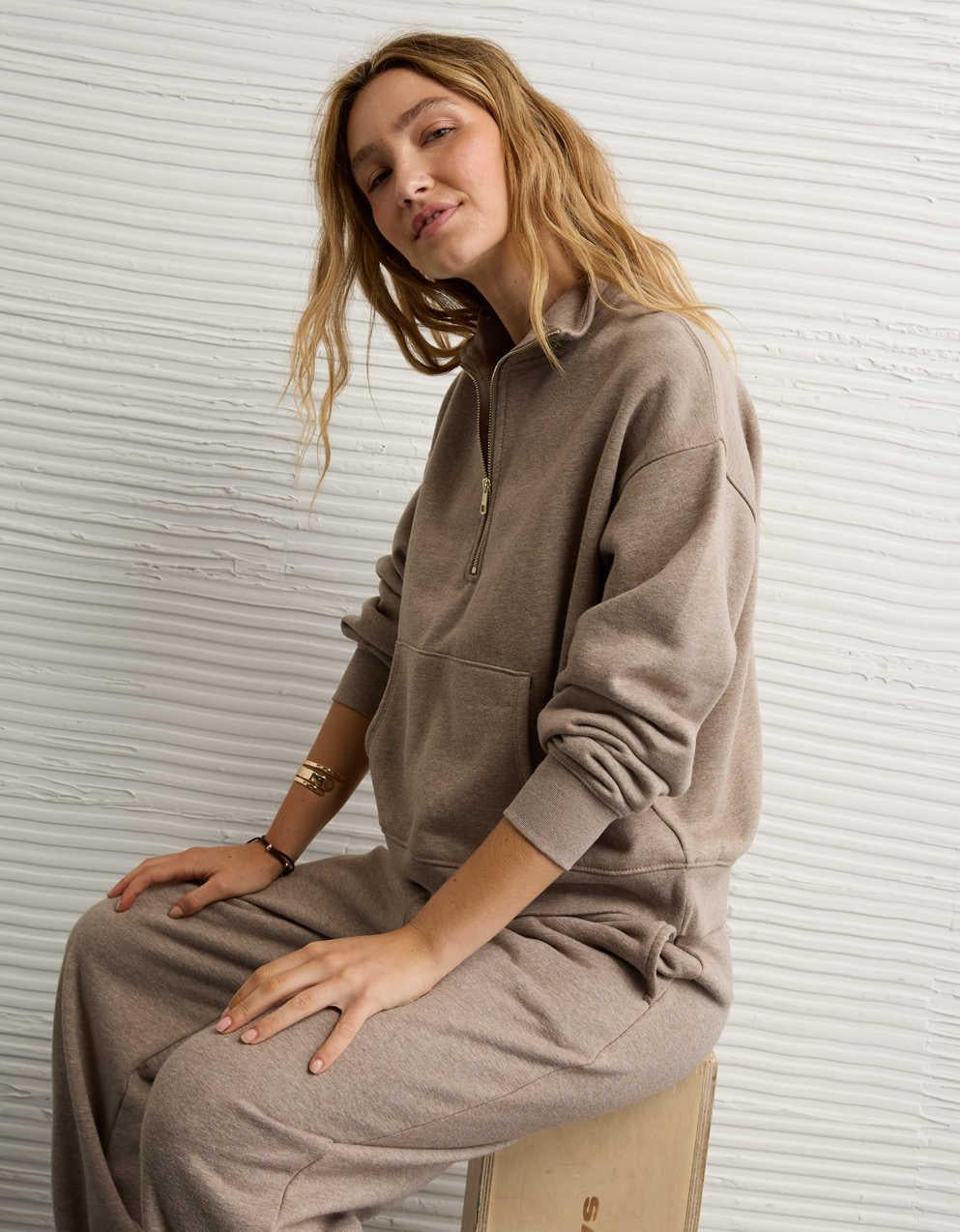 AE Everyday Luxe Quarter Zip Sweatshirt