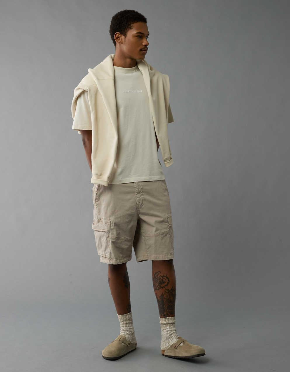 AE Laidback Luxe Heavyweight Oversized Logo Graphic T-Shirt
