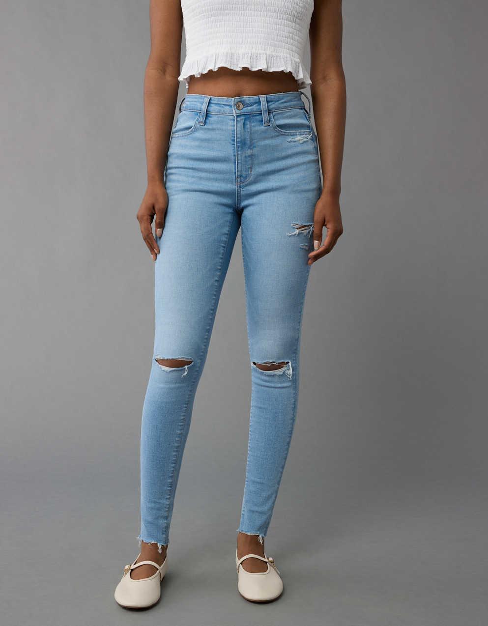 AE Super High-Waisted Ripped Jegging