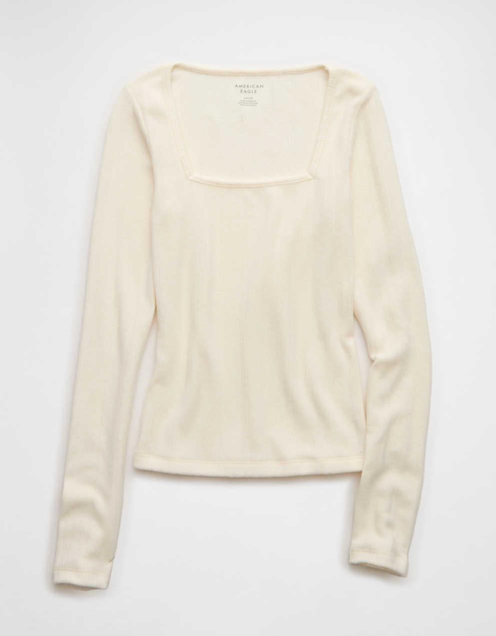 AE Long Sleeve Square Neck T-Shirt