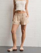 AE Stretch High-Waisted Pleated Trouser Short