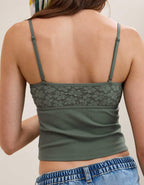 Superchill Cotton Rib Festival Lace Tank Top