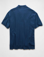 AE Weekend Button-Up Striped Sweater Polo Shirt