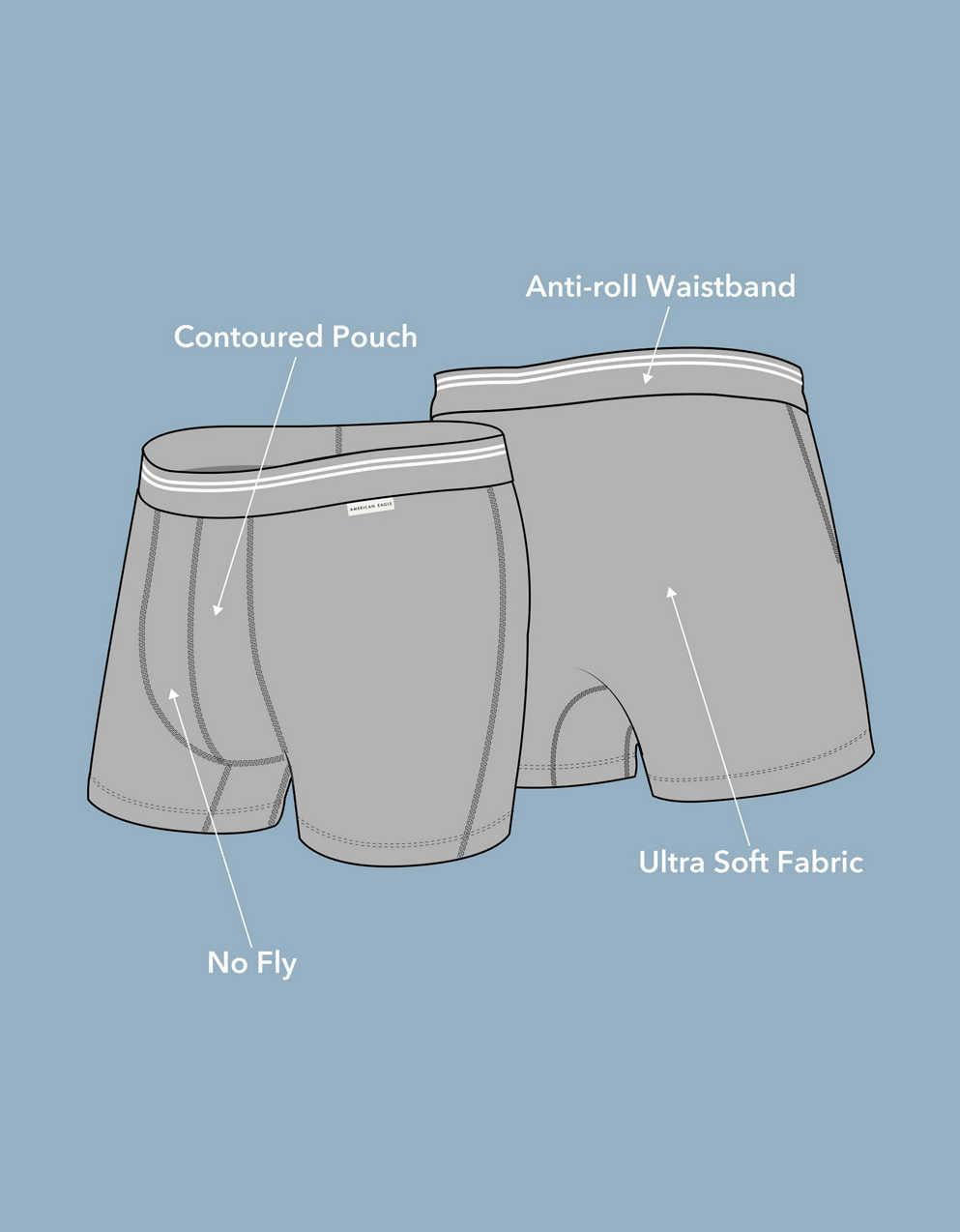 AEO Men's Snoopy 4.5" Ultra Soft Boxer Brief