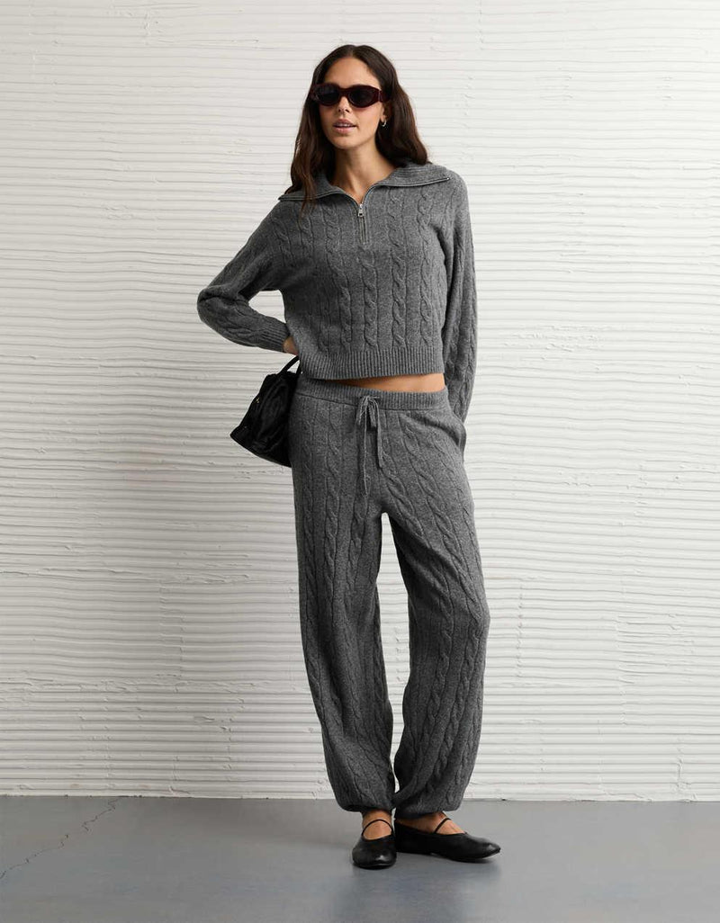 AE Cable Knit Sweatpant