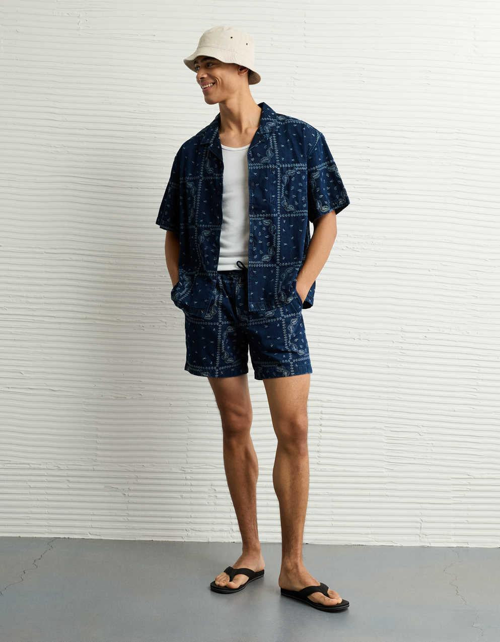AE Poolside Printed Button-Up Shirt