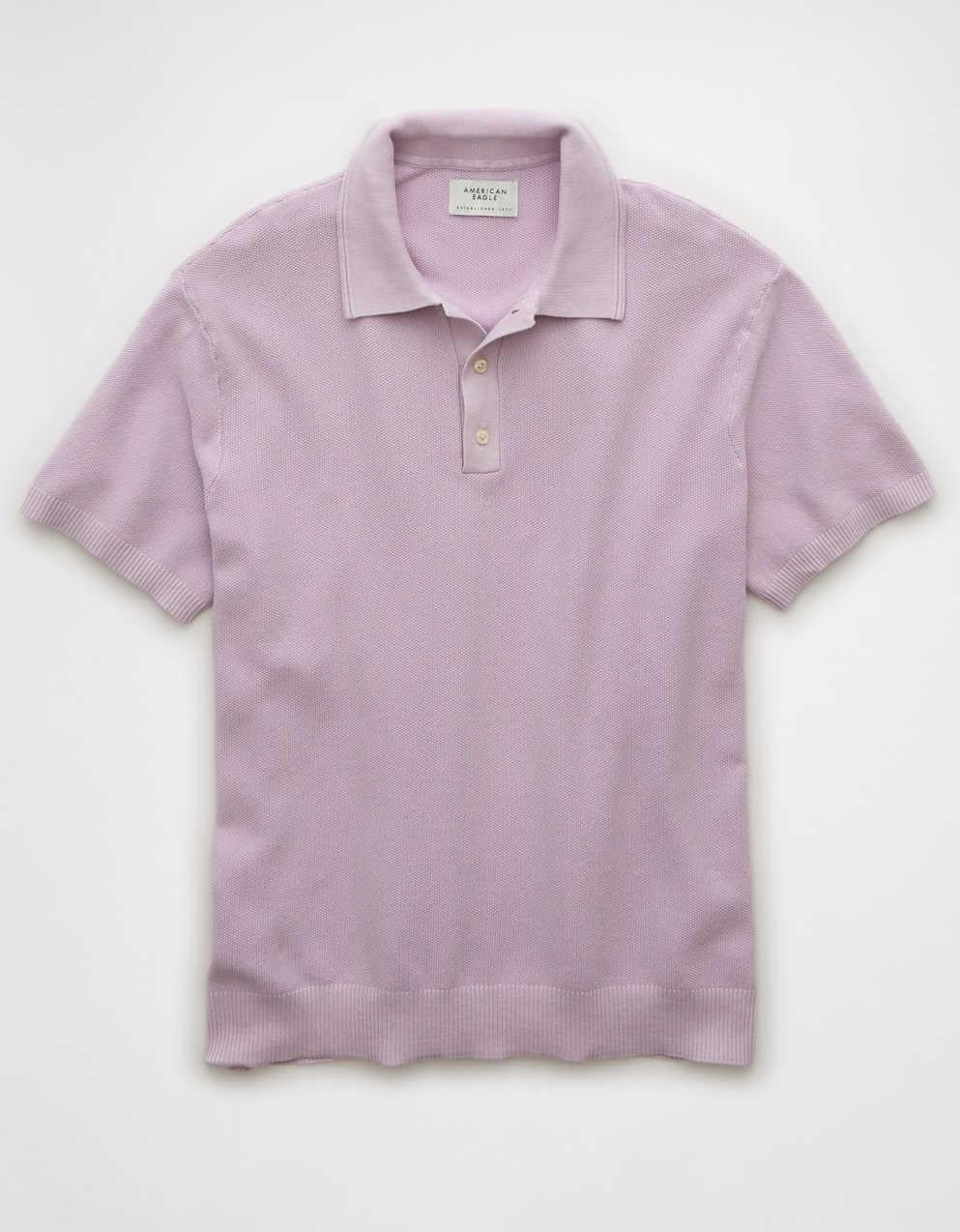 AE Weekend Washed Sweater Polo Shirt