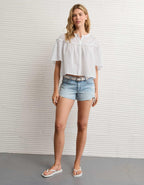 AE Embroidered Button-Up Blouse