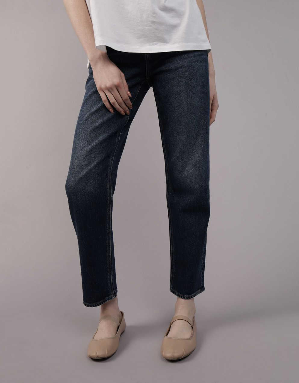 AE Stretch Super High-Waisted Ankle Straight Jean