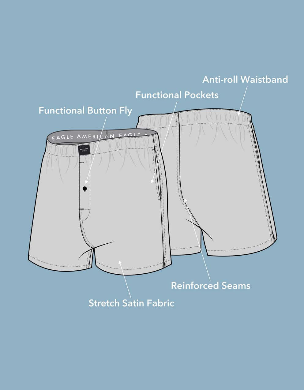 AEO Men's Satin Pocket Boxer Short