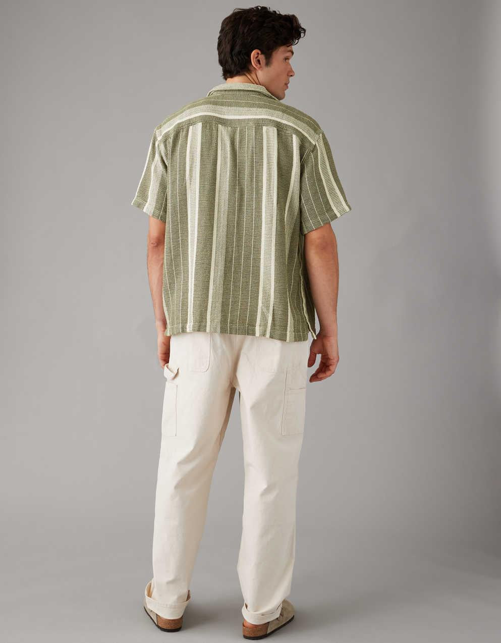 AE Poolside Striped Button-Up Shirt