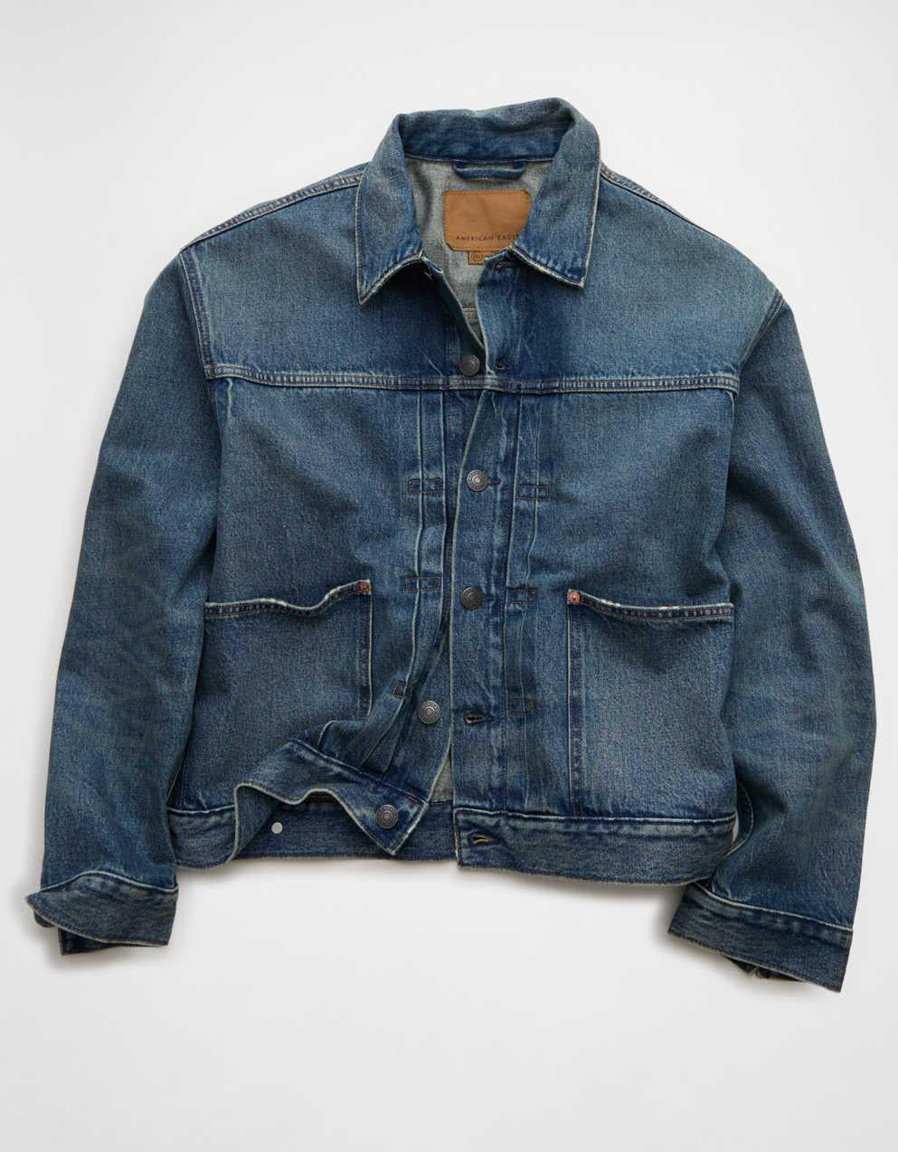 AE Relaxed Fit Denim Utility Jacket