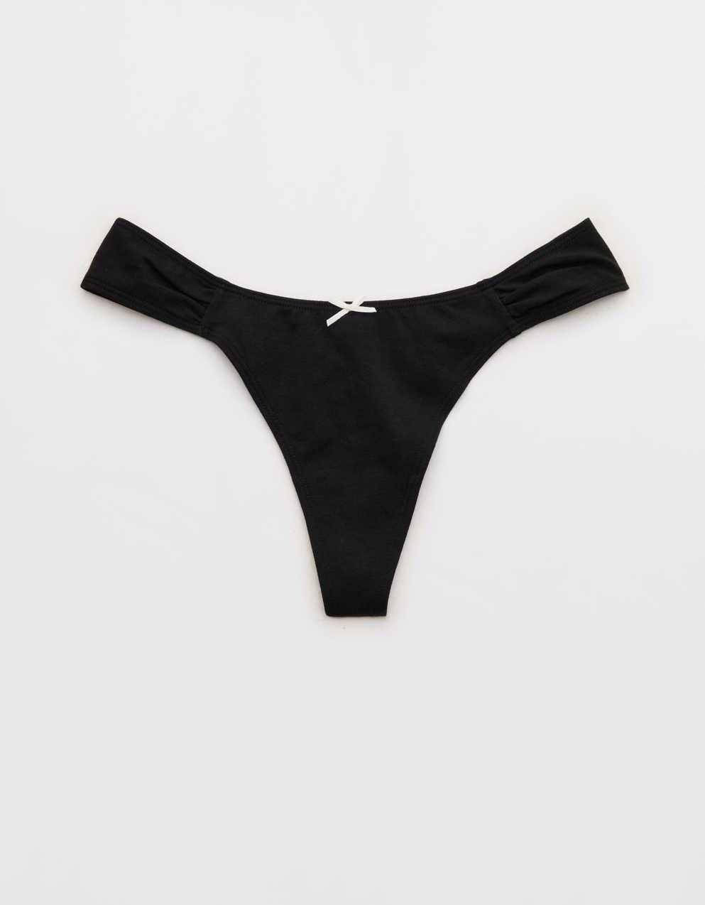 Superchill Cotton Ruched Thong Underwear