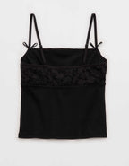 Superchill Cotton Rib Festival Lace Tank Top
