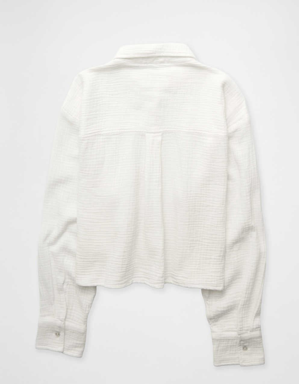 Aerie Good Day Cropped Cover Up Shirt