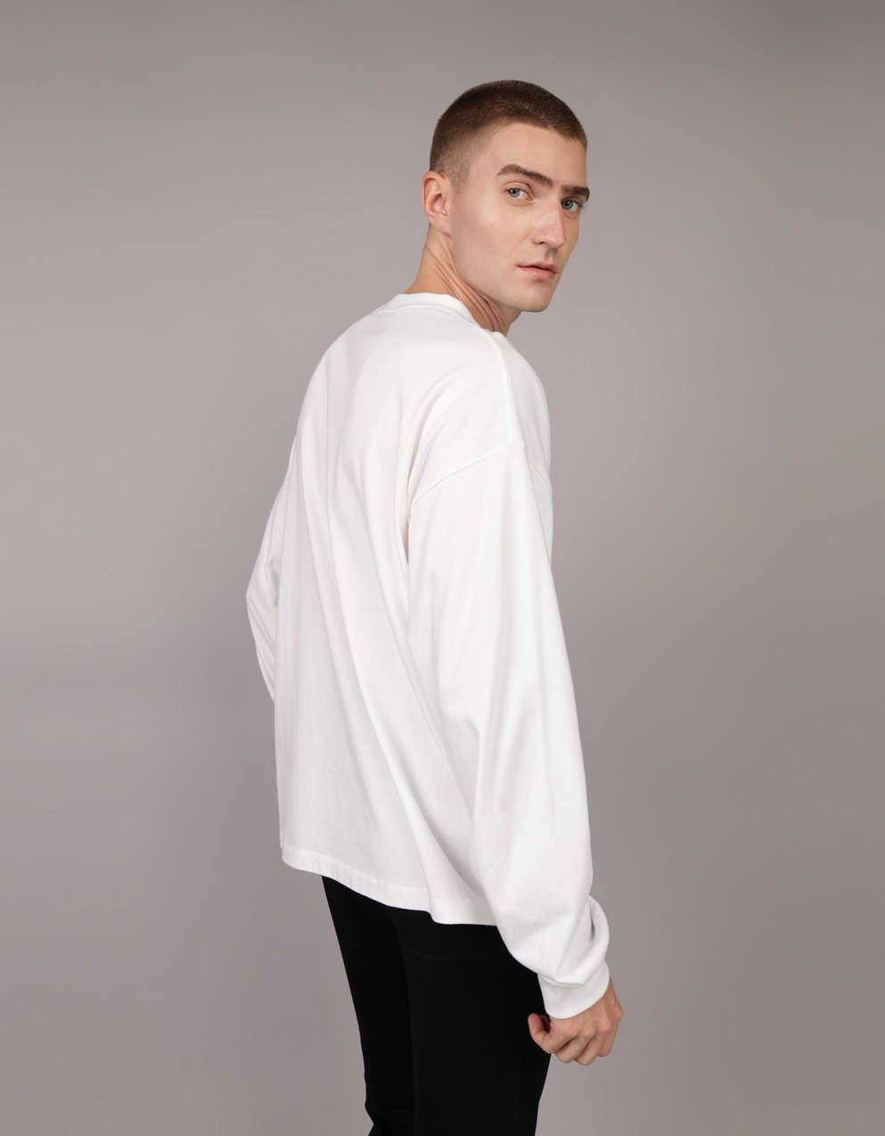 AE Oversized Long-Sleeve Heavyweight Pocket T-Shirt