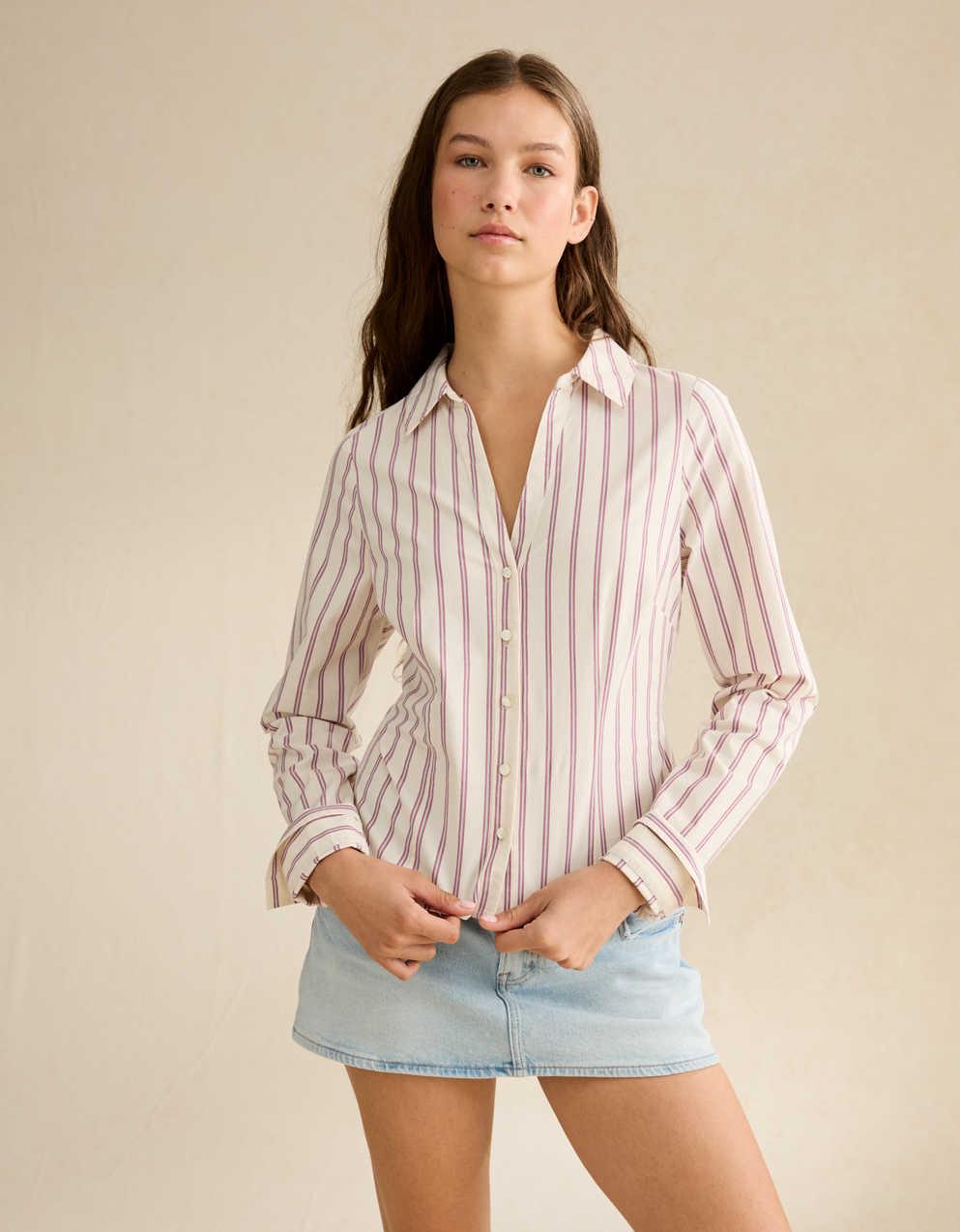 AE Fitted Button-Up Shirt