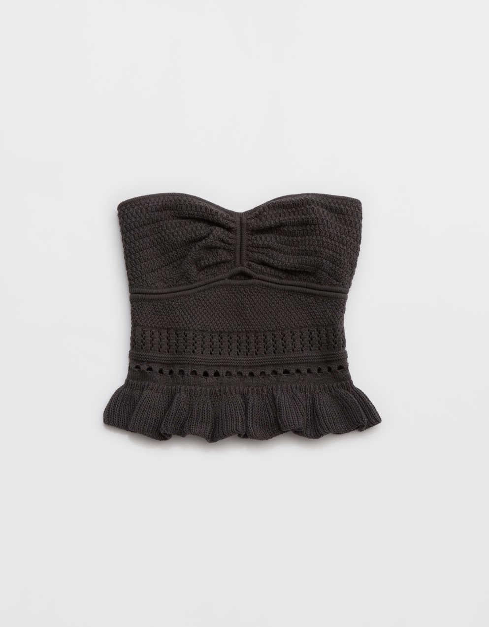 Aerie Peplum Sweater Tube Top