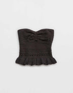 Aerie Peplum Sweater Tube Top