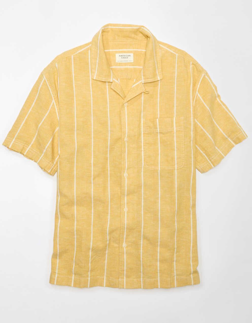 AE Poolside Striped Button-Up Shirt