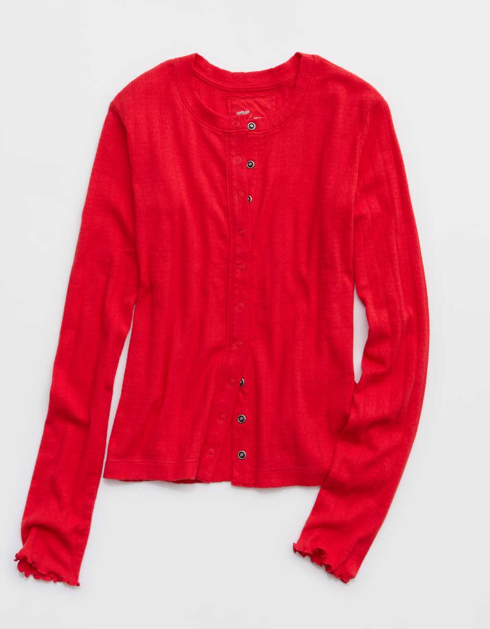 Aerie Pointelle Cardi T-Shirt