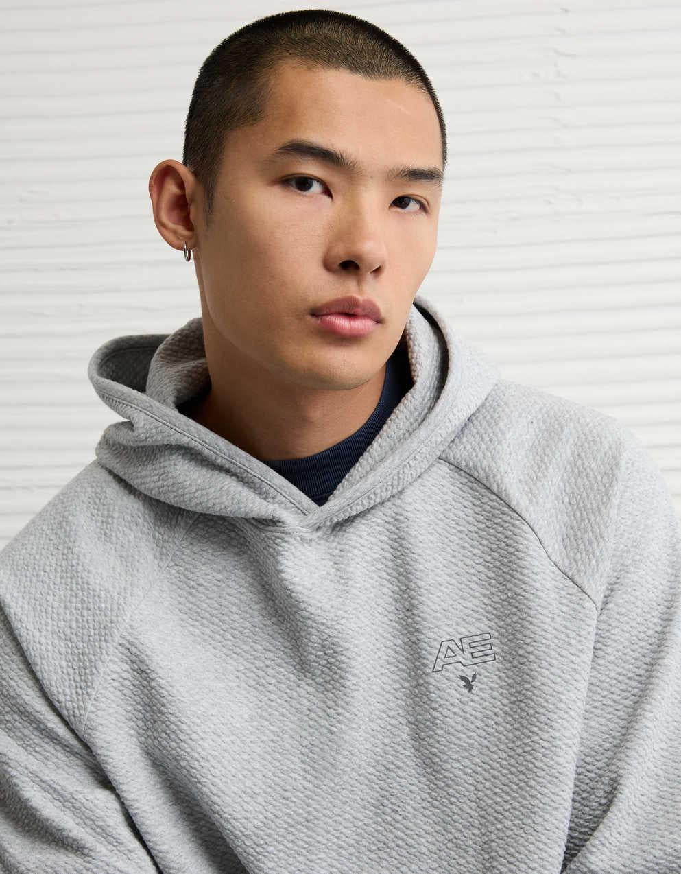 AE 24/7 Textured Fleece Hoodie