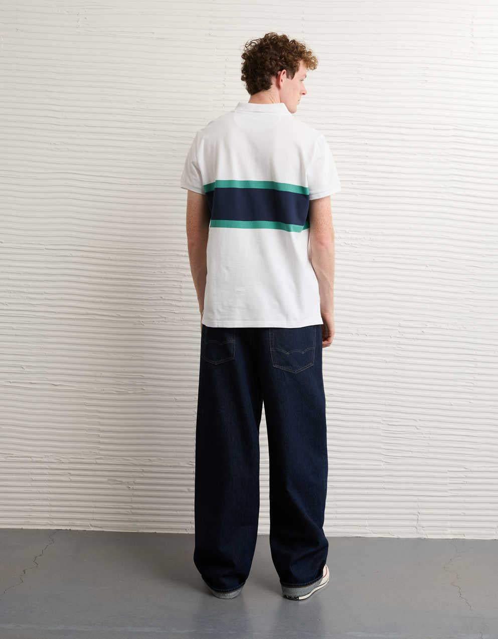 AE Slim Fit Logo Pique Polo Shirt
