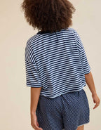 Aerie Remix Henley Cropped T-Shirt